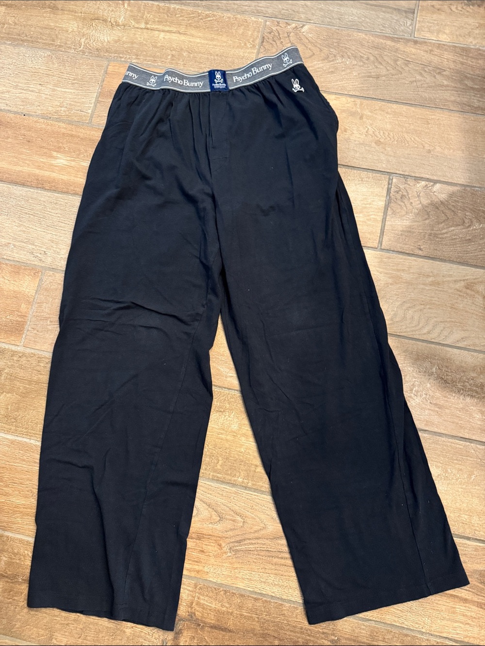 Psycho Bunny Black Elastic Waist Lounge Pants with pockets!